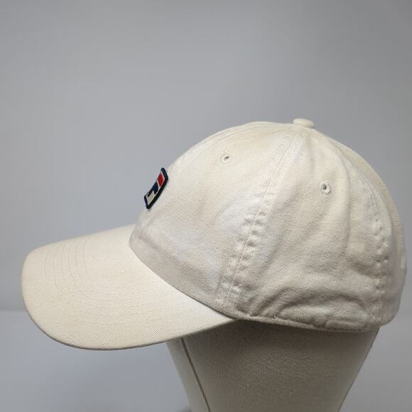 Fila Slideback Baseball Cap White One Size Adjustable Embroidered Vented Holes - Picture 3 of 10